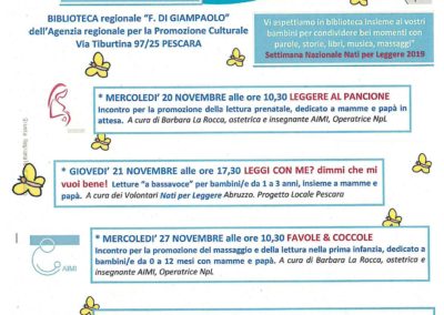 eventi bimbi e ragazzi alla biblioteca di Giampaolo Pescara